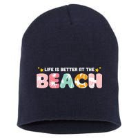 Life Is Better At The Beach Summer Tropical Short Acrylic Beanie