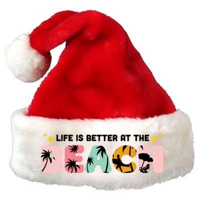 Life Is Better At The Beach Summer Tropical Premium Christmas Santa Hat