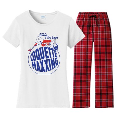 Lately I’Ve Been Coquette Maxxing Women's Flannel Pajama Set