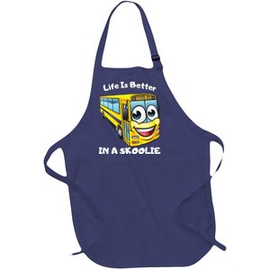 Life Is Better In A Skoolie Funny Skoolie Full-Length Apron With Pockets