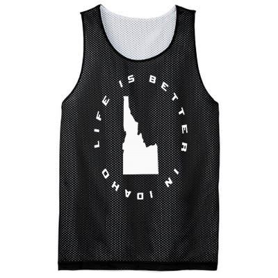 Life is Better in Idaho Mesh Reversible Basketball Jersey Tank