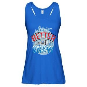 Life Is Better With Snow Gift Ladies Essential Flowy Tank