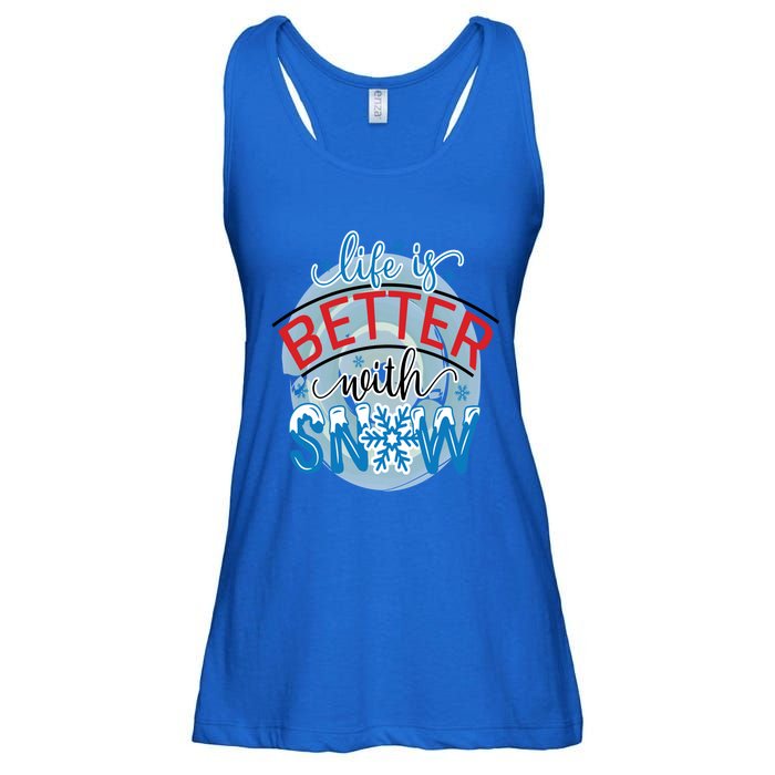 Life Is Better With Snow Gift Ladies Essential Flowy Tank