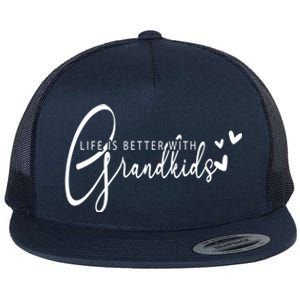 Life Is Better With Grand Grandma Grandmother Blessed Great Gift Flat Bill Trucker Hat