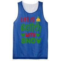 Life Is Better With Snow Gift Mesh Reversible Basketball Jersey Tank