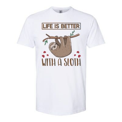 Life Is Better With A Sloth Softstyle® CVC T-Shirt