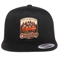 Life Is Better When You're Camping Vintage Flatbill Hat