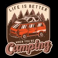 Life Is Better When You're Camping Vintage Flatbill Hat