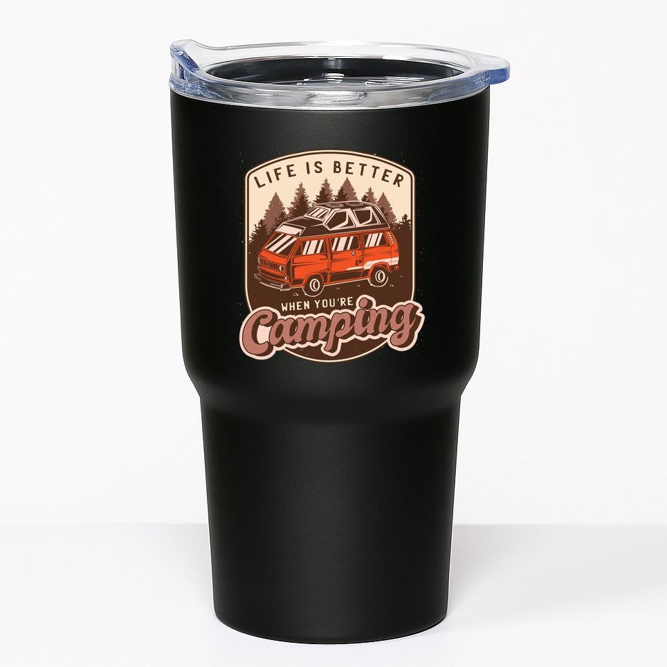 Life Is Better When You're Camping Vintage Tumbler
