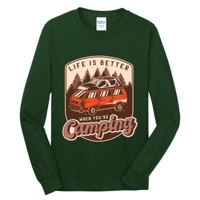 Life Is Better When You're Camping Vintage Tall Long Sleeve T-Shirt