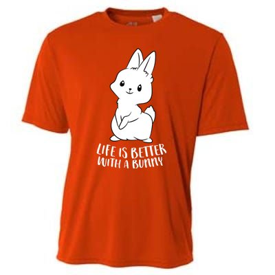 Life Is Better With A Bunny Cute Bunny Rabbit Lover Gift Cooling Performance Crew T-Shirt