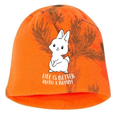 Life Is Better With A Bunny Cute Bunny Rabbit Lover Gift Kati - Camo Knit Beanie