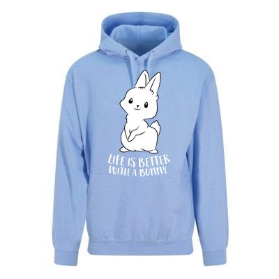 Life Is Better With A Bunny Cute Bunny Rabbit Lover Gift Unisex Surf Hoodie