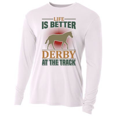 Life Is Better Derby At The Track Cooling Performance Long Sleeve Crew