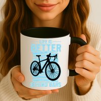 Life Is Better Behind Bars Graphic Bicycle Cycling Meaningful Gift Mug