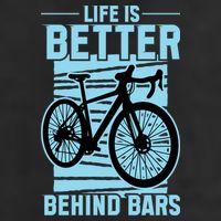 Life Is Better Behind Bars Graphic Bicycle Cycling Meaningful Gift 25L Jumbo Tote
