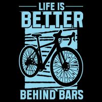 Life Is Better Behind Bars Graphic Bicycle Cycling Meaningful Gift Wool Snapback Cap