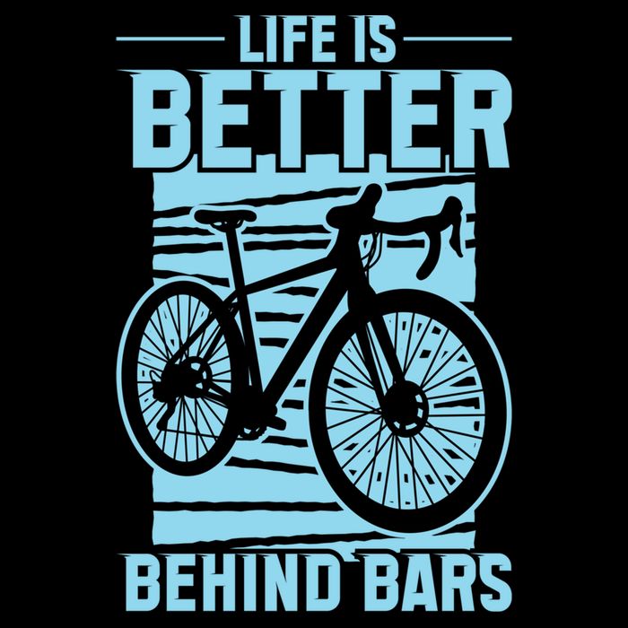 Life Is Better Behind Bars Graphic Bicycle Cycling Meaningful Gift Wool Snapback Cap
