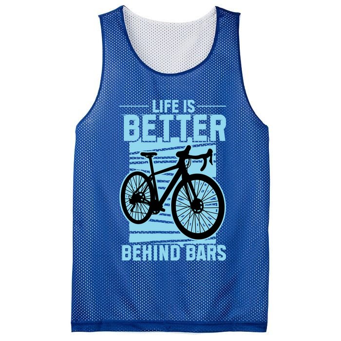 Life Is Better Behind Bars Graphic Bicycle Cycling Meaningful Gift Mesh Reversible Basketball Jersey Tank