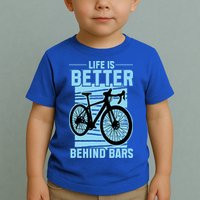 Life Is Better Behind Bars Graphic Bicycle Cycling Meaningful Gift Toddler T-Shirt