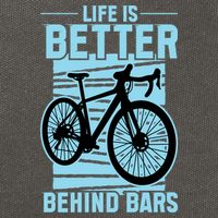 Life Is Better Behind Bars Graphic Bicycle Cycling Meaningful Gift Cotton Canvas Backpack