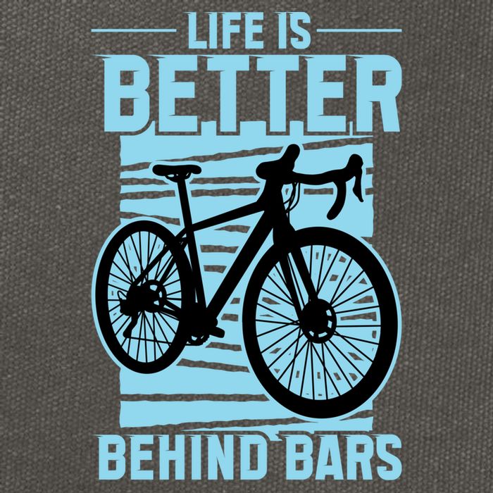 Life Is Better Behind Bars Graphic Bicycle Cycling Meaningful Gift Cotton Canvas Backpack