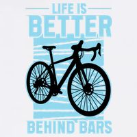 Life Is Better Behind Bars Graphic Bicycle Cycling Meaningful Gift Garment-Dyed Sweatshirt