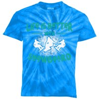 Life Is Better With Snowboard Snowboarding Retro Vintage Gift Kids Tie-Dye T-Shirt