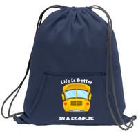 Life Is Better In A Skoolie Funny Skoolie Sweatshirt Cinch Pack Bag