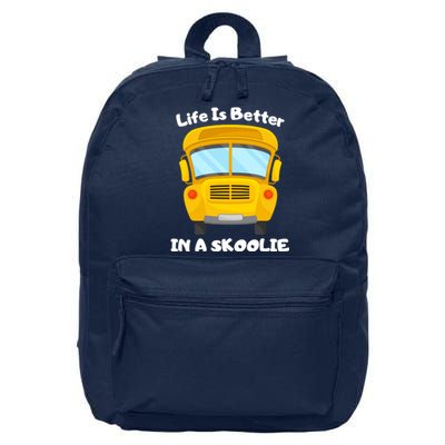 Life Is Better In A Skoolie Funny Skoolie 16 in Basic Backpack