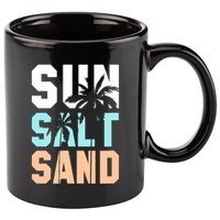 Life Is Better At The Beach Vacation Sun Salt Sand 11oz C Handle Ceramic Mug