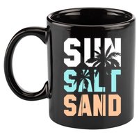 Life Is Better At The Beach Vacation Sun Salt Sand 11oz C Handle Ceramic Mug