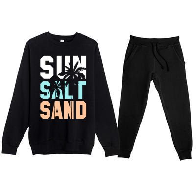 Life Is Better At The Beach Vacation Sun Salt Sand Premium Crewneck Sweatsuit Set