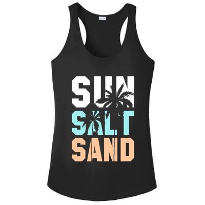 Life Is Better At The Beach Vacation Sun Salt Sand Ladies PosiCharge Competitor Racerback Tank
