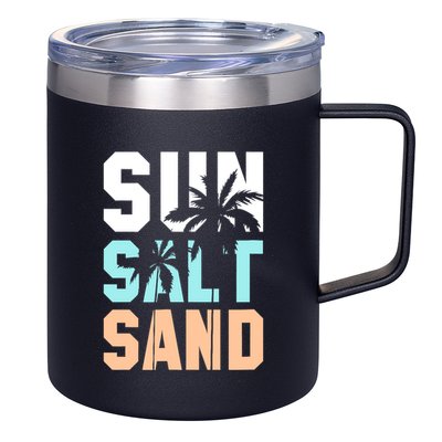 Life Is Better At The Beach Vacation Sun Salt Sand 12oz Stainless Steel Coffee Mug