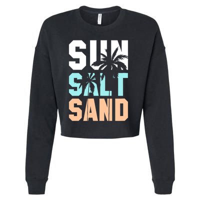 Life Is Better At The Beach Vacation Sun Salt Sand Cropped Pullover Crew