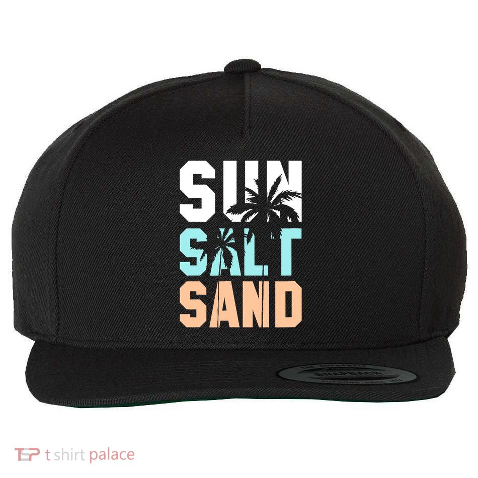 Life Is Better At The Beach Vacation Sun Salt Sand Wool Snapback Cap