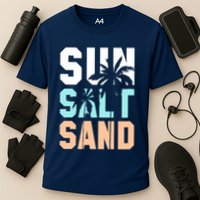 Life Is Better At The Beach Vacation Sun Salt Sand Cooling Performance Crew T-Shirt