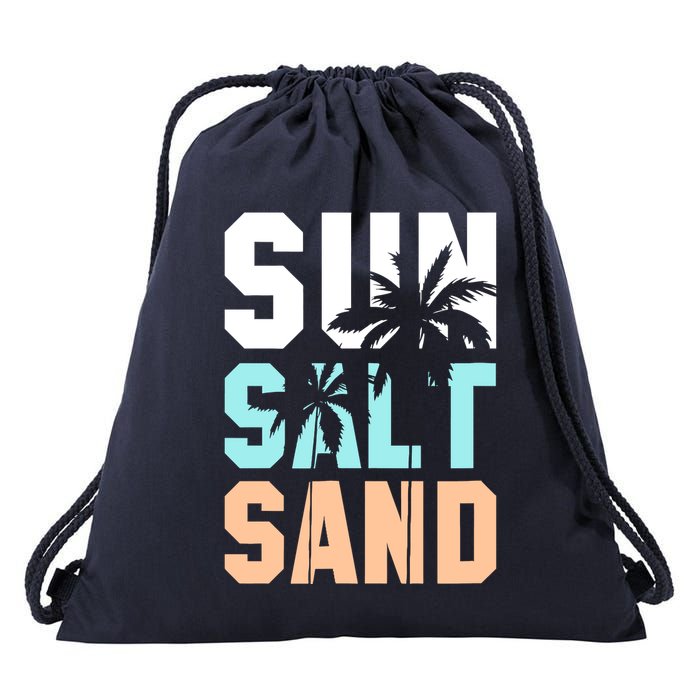 Life Is Better At The Beach Vacation Sun Salt Sand Drawstring Bag