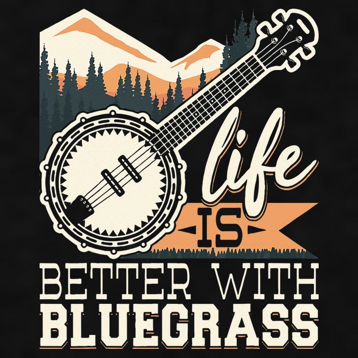 Life Is Better With Bluegrass Banjo Player Musician Ladies PosiCharge Tri-Blend Wicking Tank