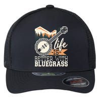Life Is Better With Bluegrass Banjo Player Musician Flexfit Unipanel Trucker Cap
