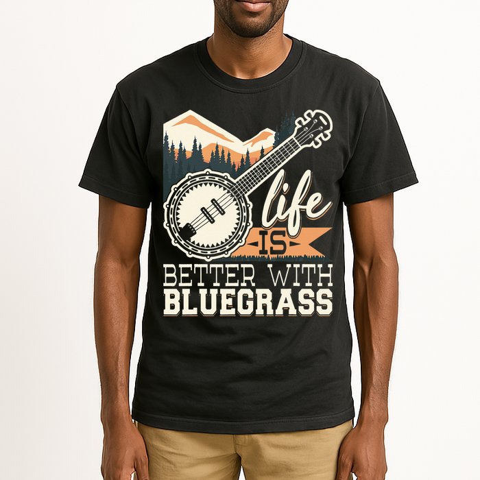 Life Is Better With Bluegrass Banjo Player Musician Tall T-Shirt