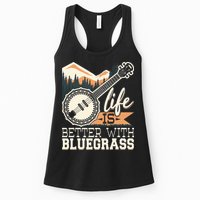 Life Is Better With Bluegrass Banjo Player Musician Womens Tank Top