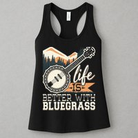 Life Is Better With Bluegrass Banjo Player Musician Womens Tank Top