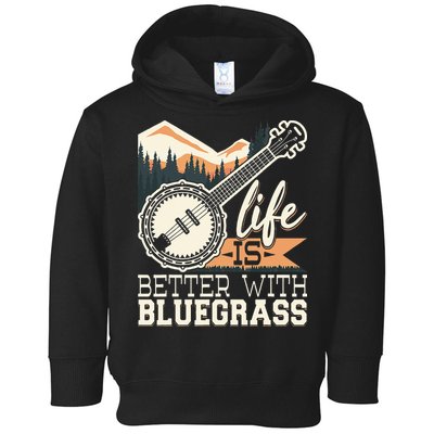Life Is Better With Bluegrass Banjo Player Musician Toddler Hoodie