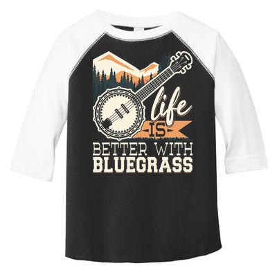 Life Is Better With Bluegrass Banjo Player Musician Toddler Fine Jersey T-Shirt