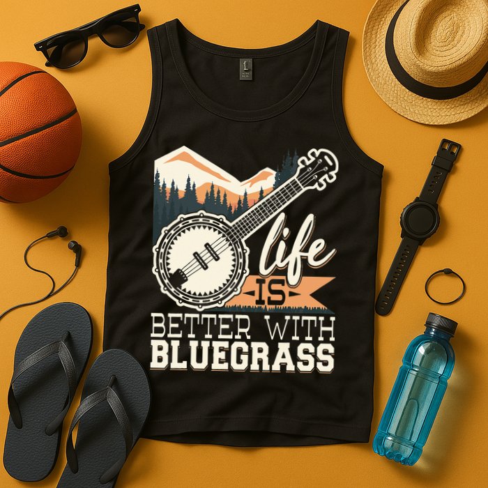 Life Is Better With Bluegrass Banjo Player Musician Tank Top
