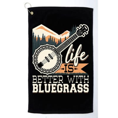 Life Is Better With Bluegrass Banjo Player Musician Golf Towel