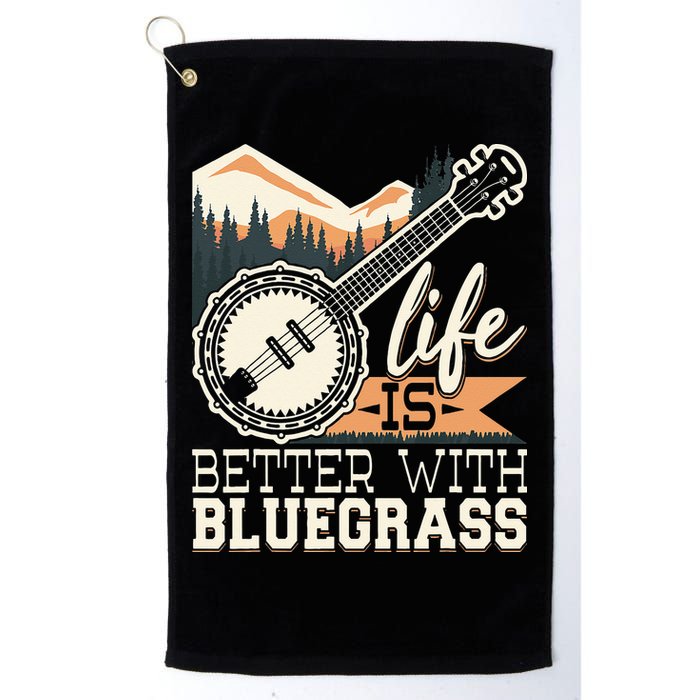Life Is Better With Bluegrass Banjo Player Musician Golf Towel