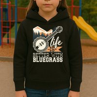 Life Is Better With Bluegrass Banjo Player Musician Kids Hoodie